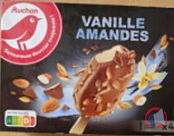 Rappel produit AUCHAN BATONNETS VANILLE AMANDE x4 314G AUCHAN (photo numéro 1)