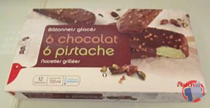 Rappel produit AUCHAN BATONNETS X12 6 CHOCOLAT – 6 PISTACHE AUCHAN