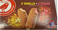 Rappel produit AUCHAN AUCHAN BATONNETS X12 6 VANILLE – 6 FRAISE