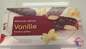 Rappel produit AUCHAN BATONNETS X12 VANILLE AUCHAN