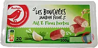 Rappel produit Auchan - Les Bouchées Jambon Fumé Ail et Fines Herbes AUCHAN (photo numéro 1)