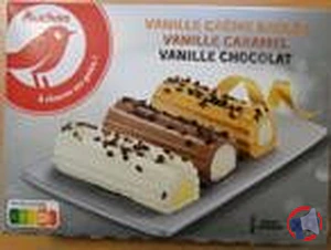 Rappel produit AUCHAN Bûchettes Vanille / /chocolat / Caramel X6 306G AUCHAN
