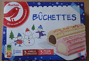 Rappel produit AUCHAN BUCHETTES VANILLE CHOCOLAT ET FRAISE VANILLE X6 AUCHAN