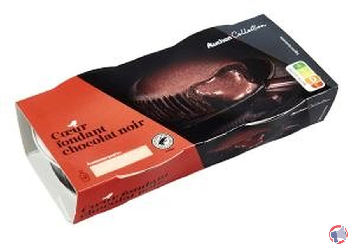 Rappel de produit : Auchan Coeur Fondant Chocolat Noir 2x90g