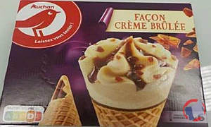 Rappel produit AUCHAN CONE X6 CREME BRULEE AUCHAN