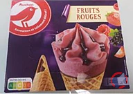 Rappel produit AUCHAN AUCHAN CONE X6 FRUITS ROUGES