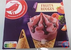 Rappel produit AUCHAN CONE X6 FRUITS ROUGES AUCHAN