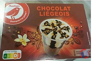 Rappel produit AUCHAN COUPE X4 CHOCOLAT LIEGEOIS AUCHAN
