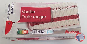 Rappel produit AUCHAN FEUILLETE VANILLE FRUITS ROUGES 370G AUCHAN