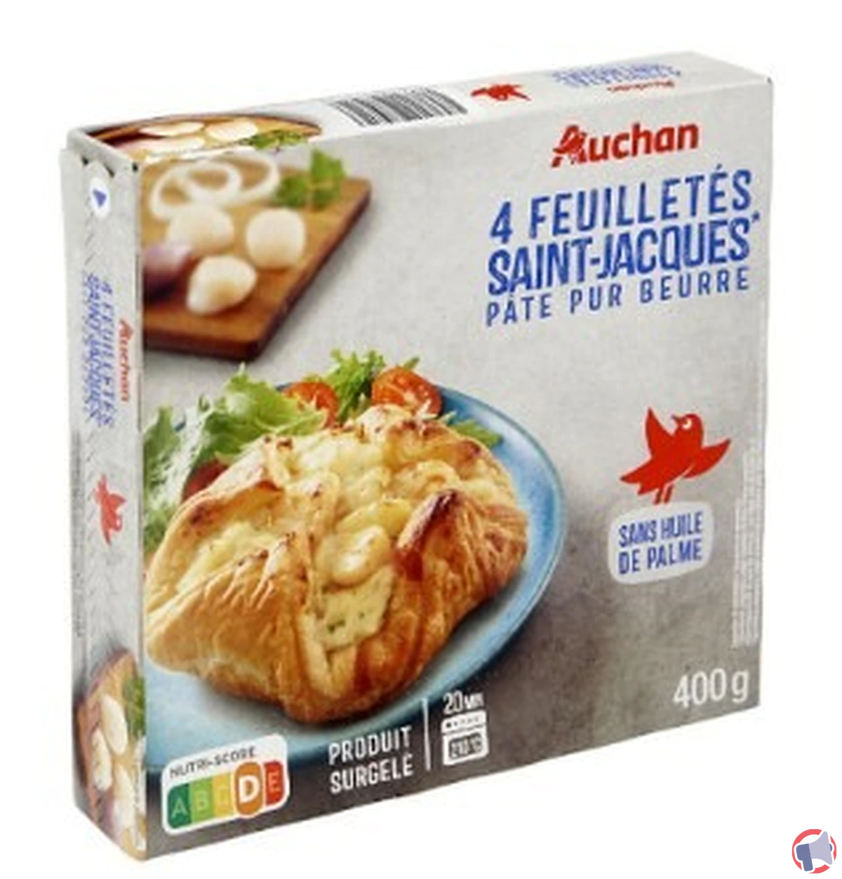 Rappel produit : Auchan feuillets st-jacques 400