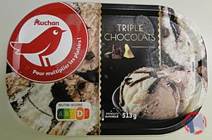 Rappel produit AUCHAN GLACE VRAC 3 CHOCOLATS 513G AUCHAN