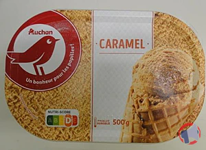 Rappel produit AUCHAN GLACE VRAC CARAMEL 500G AUCHAN