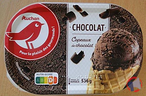 Rappel produit AUCHAN GLACE VRAC CHOCOLAT 500G AUCHAN