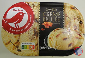 Rappel produit AUCHAN GLACE VRAC CREME BRULEE 473.5G AUCHAN