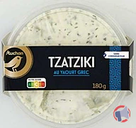 Rappel produit AUCHAN GOURMET TZATZIKI 180G AUCHAN AUCHAN (photo numéro 1)