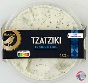 Rappel produit AUCHAN GOURMET TZATZIKI 180G AUCHAN AUCHAN