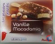 Rappel produit AUCHAN Grands Bâtonnets VANILLE MACADAMIA X3 203G AUCHAN (photo numéro 1)