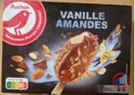 Rappel produit AUCHAN GRANDS GOURMANDS VANILLE AMANDES x4 AUCHAN (photo numéro 1)