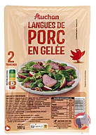 Rappel produit AUCHAN LANGUE DE PORC EN GELEE TRANCHEE 180G AUCHAN (photo numéro 1)