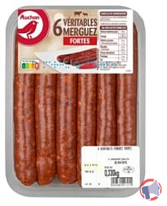 Rappel produit AUCHAN MERGUEZ FORTE X6 ET X12 AUCHAN