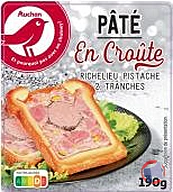 Rappel produit AUCHAN PATE EN CROUTE RICHELIEU 2 TRANCHES AUCHAN (photo numéro 1)