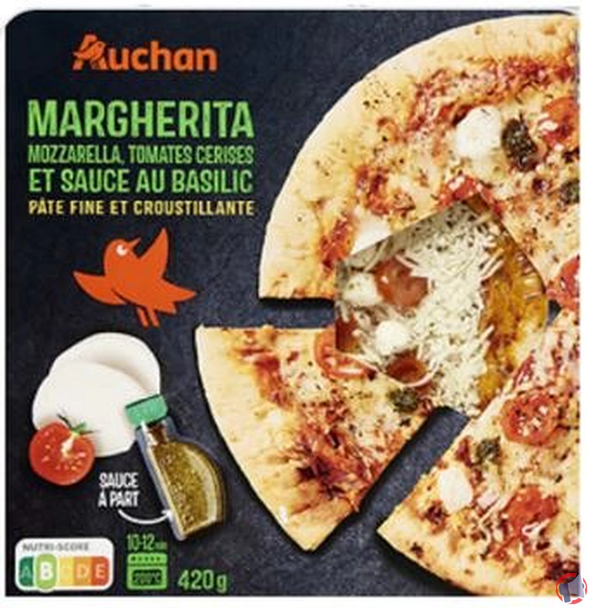 Rappel de produit : Auchan Pizza Margherita 420g pour absence de DLC