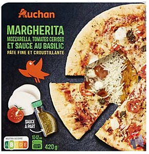 Rappel produit AUCHAN PIZZA MARGHERITA 420G AUCHAN
