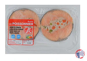 Rappel produit AUCHAN LE POISSONNIER DARNE DE SAUMON LABEL ROUGE FARCI 2X70G AUCHAN