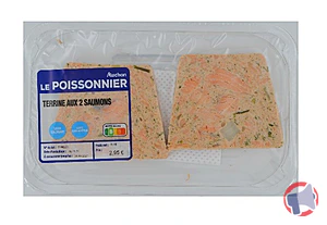 Rappel produit AUCHAN LE POISSONNIER TERRINE AUX 2 SAUMONS 2x75G AUCHAN