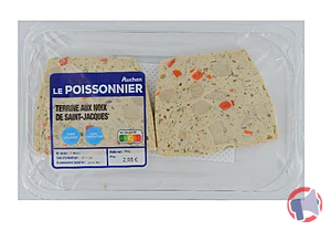 Rappel produit AUCHAN LE POISSONNIER TERRINE AUX NOIX DE ST JACQUES 2x70G AUCHAN