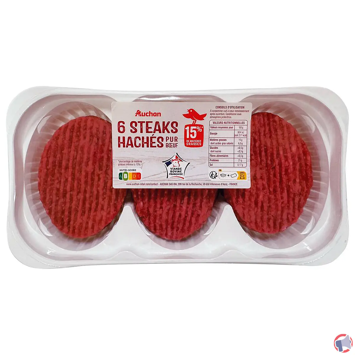 Rappel de produit chez auchan : que faire en cas d’achat de sh strie en barquette 6x100 g