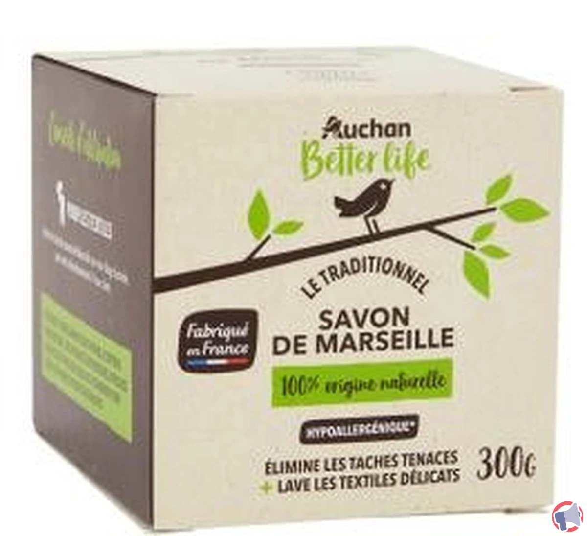 Rappel de produit : savon de Marseille Auchan Better Life