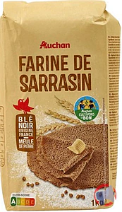 Rappel produit FARINE DE SARRASIN MEULE DE PIERRE 1KG AUCHAN