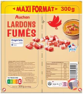 Rappel produit LARDONS NATURE VPF 2X100G AUCHAN / LARDONS NATURE VPF 2X150G AUCHAN / LARDONS FUMES VPF 2X100G AUCHAN / LARDONS FUMES VPF 2X150G AUCHAN AUCHAN (photo numéro 1)
