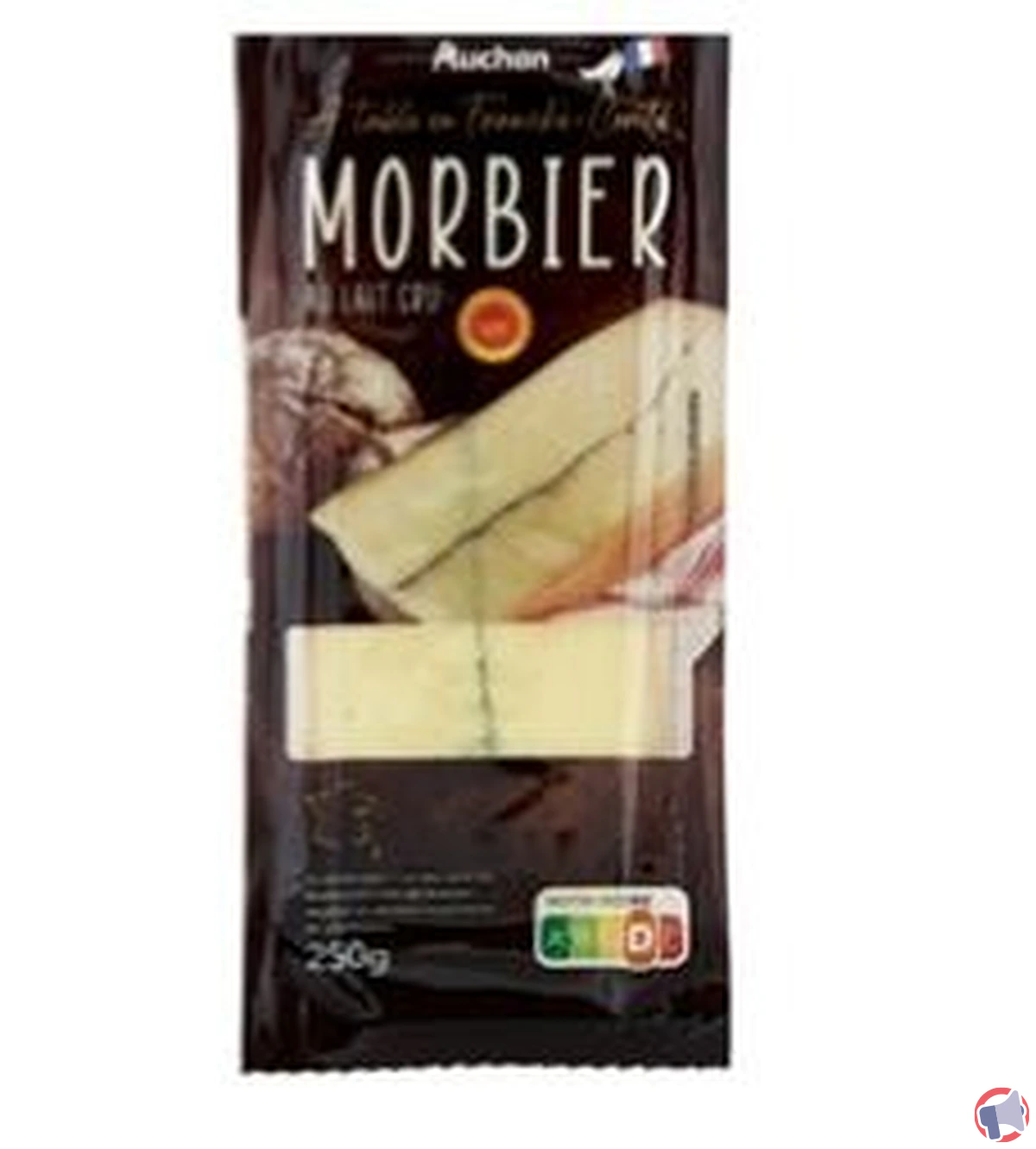 Rappel produit : Morbier AOP 250g de la marque Auchan