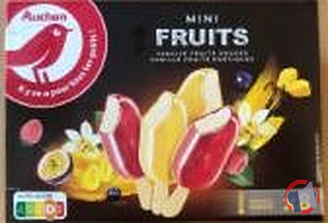 Rappel produit MINI BATONNETS FRUITS X8 300G AUCHAN