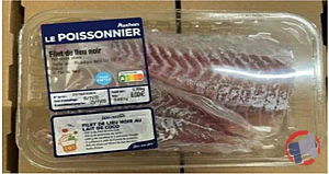 Rappel produit BQ 300G FILET LIEU NOIR SANS ARETES X6 et BQ 300G FILET LIEU NOIR SANS ARETES X4 AUCHAN LE POISSONNIER