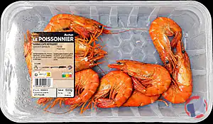 Rappel produit Crevette entière cuite réfrigérée penaeus monodon Auchan le poissonnier