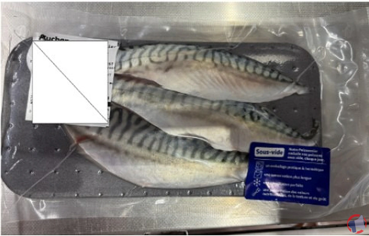 Rappel chez auchan poissonnier : filet de maquereau sous vide, ne le consommez pas