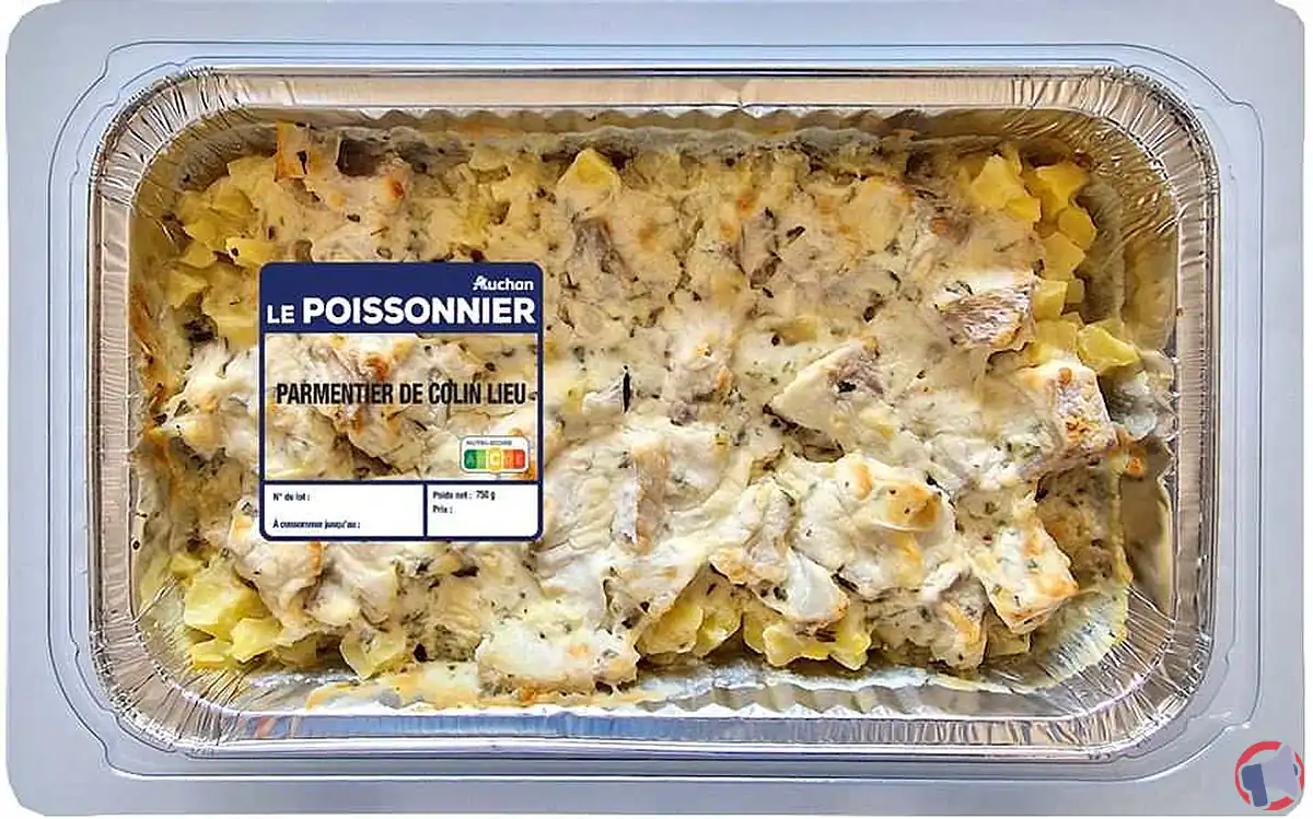 Rappel produit : auchan poissonnier parmentier colin lieu 750g