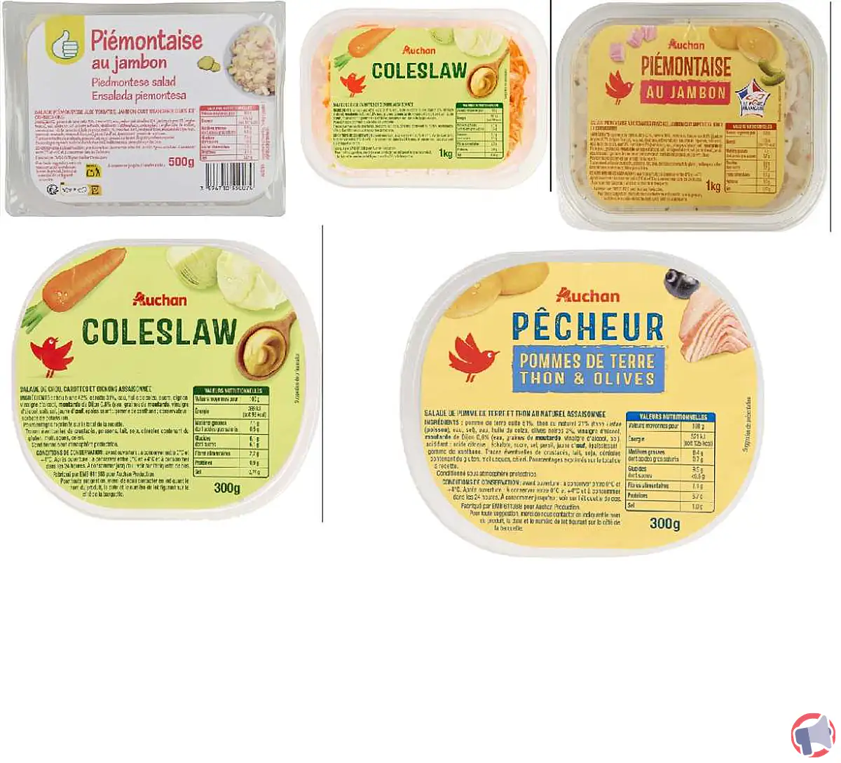 Rappel Auchan : salades traiteurs en libre-service, que faire ?