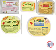 Rappel produit SALADES TRAITEURS LIBRE SERVICE DIVERS GOUTS AUCHAN (photo numéro 1)