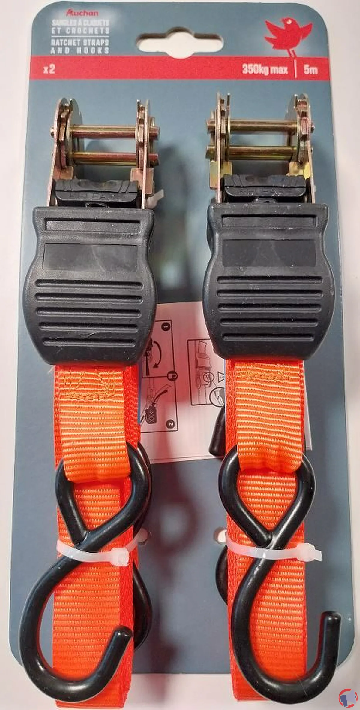 Rappel produit : sangle d'attache à cliquet Auchan non conforme