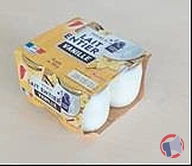 Rappel produit YAOURTS AUCHAN POT EN VERRE NATURE, VANILLE & CITRON AUCHAN (photo numéro 1)
