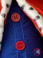 Rappel produit Bouton de la tenue de la peluche Loup Prince Auzou