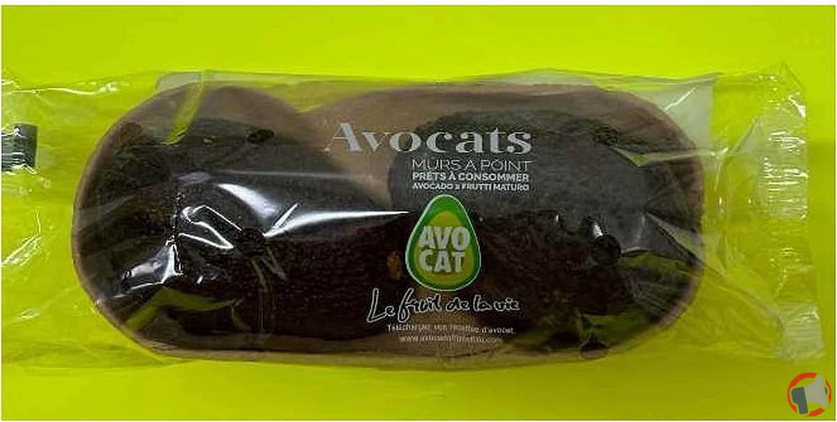 Rappel de produit : avocats mûrs en barquette de 2 fruits