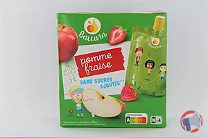 Rappel produit Pomme Fraise sans sucres ajoutés 4 x90 G Baccara