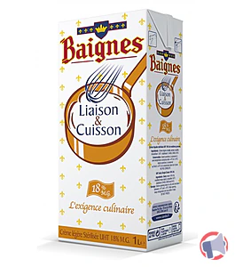 Rappel produit Crème légère baignes liaison & Cuisson 18% BAIGNES