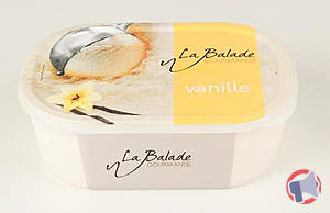 Rappel produit Glaces et crèmes glacées Vanille, Chocolat, Café, Pistache, Menthe, Crème brûlée, Citron meringué La Balade Gourmande