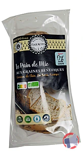 Rappel produit Pain de mie graines bénéfiques chia, lin brun, courges Baraenn